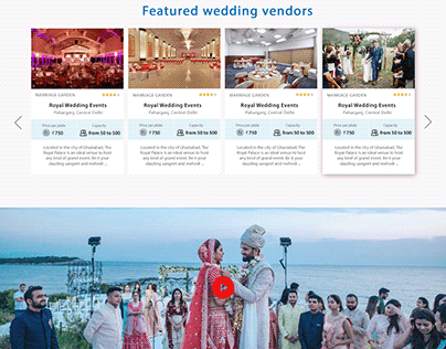 Event Planning Website Homepage Design