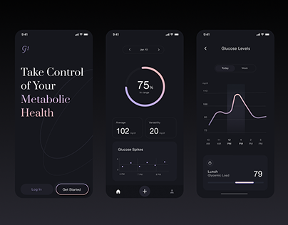 Mobile App Health Tracker Glucose Monitor