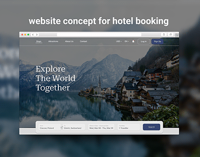 Website concept for hotel booking