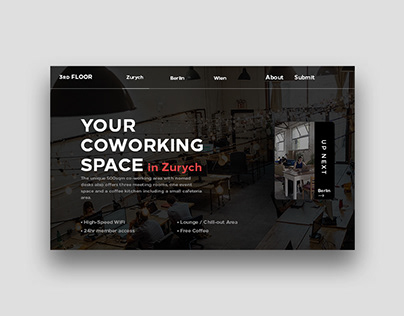 Coworking Space Landing Page Concept