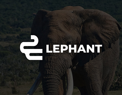 Elephant logo, E logo, Letter logo design