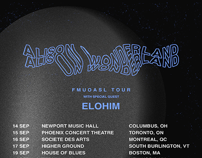 ALISON WONDERLAND alt. tour poster