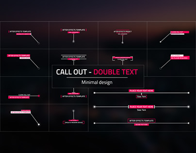 Double Text Call - Outs | After Effects