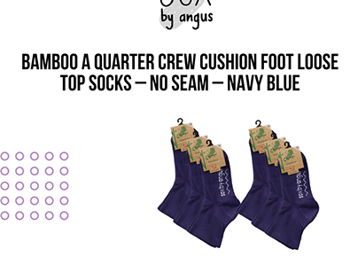 Bamboo Quarter Crew Cushion Foot Loose Top socks