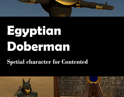 Egyptian Doberman 3D character