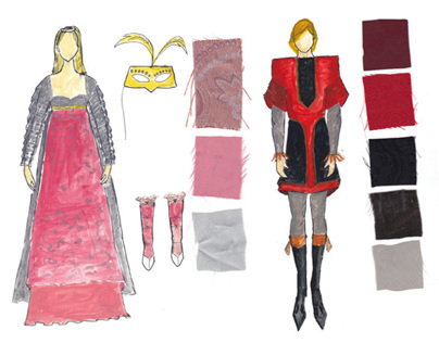 Costume design sketches for Romeo & Juliet