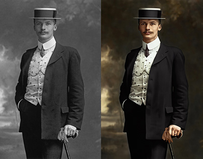 Men's fashion 1890-1905 | Restore Old Photo