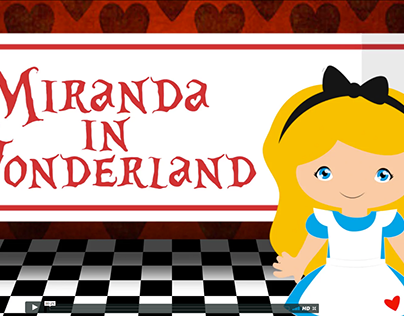 Invitación Animada. Miranda In Wonderland.