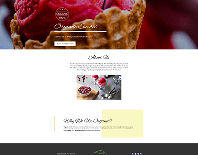 Organic Sorbet Website Design