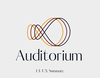 Auditorium UI/UX Summary