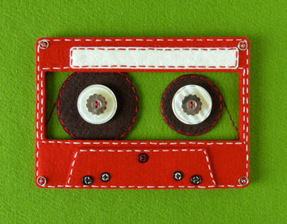 Felt Cassette Tape for They Might Be Giants' iPhone App