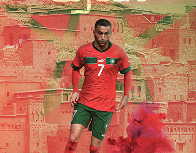 Flyer Esportivo - Ziyech Marrocos - Copa 2022