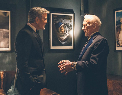 Starmen: George Clooney meets astronaut Buzz Aldrin