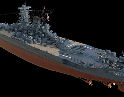 Japanese battleship Yamato (appearance as in 1945)