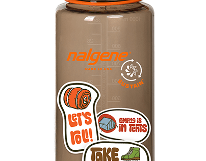 Nalgene Stickers and Bottle Suite