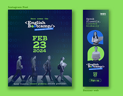 Diseño de imagen para English Bootcamp
