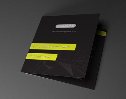FREE Indesign Template - Trifold square led tech