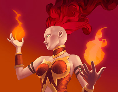 Firewitch-character for a card game
