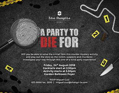 Edsa Shangri-La, Manila | Murder Mystery E-vite Design