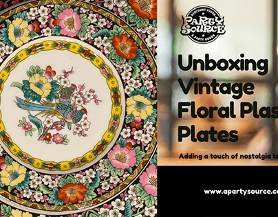 Vintage Floral Plates