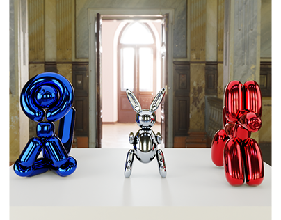 Modellazione 3D di sculture di Jeff Koons
