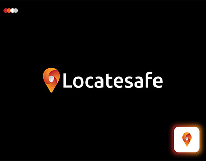 Locate safe 3d modern logo design| location logo mark