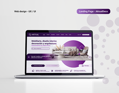 web design ui/ux landing page - AktualDeco