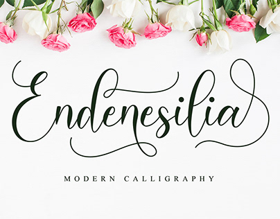 Free Endenesilia Calligraphy Font