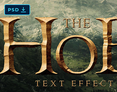 The Hobbit Movie Text Effect [PSD]