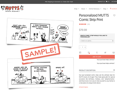 Personalized MUTTS Comic Strip Print Product