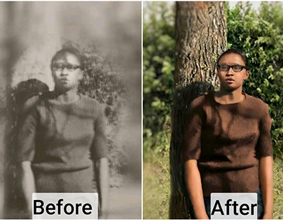 Photo Restoration and of an old and blurry photo.