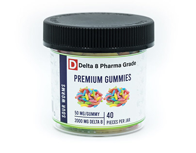 Delta 8 Sour Neon Worms - Delta 8 Gummies