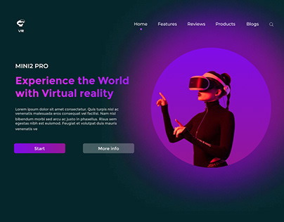 Virtual Reality Website Landing Page