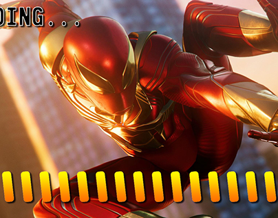 iron spider super hero game ui design