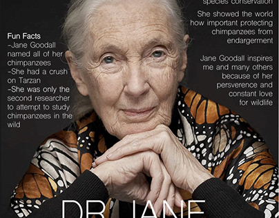 Jane Goodall Mock-up Vogue Magazine Cover
