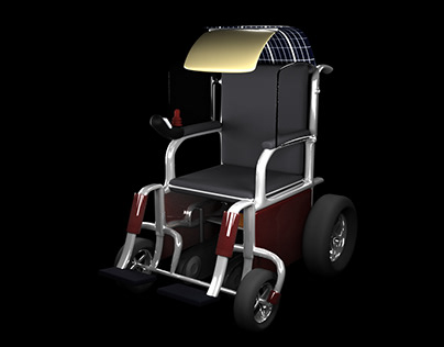 3D Solar Powered Electric Wheel Chair Concept
