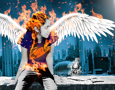 Female Fire Wings Manipulation | Photoshop CC