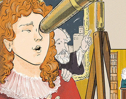 Christiaan Huygens.Illustrations for OYLA February 2021