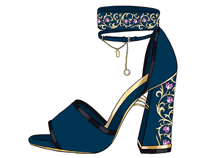 Shoes embroidery design