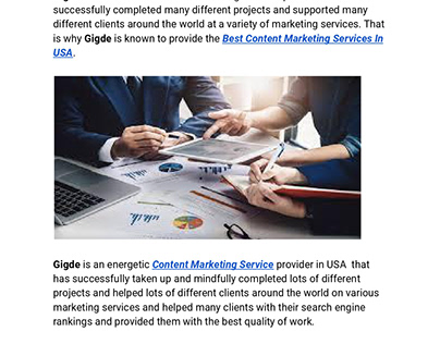 Acclaimed Content Marketing Service In USA