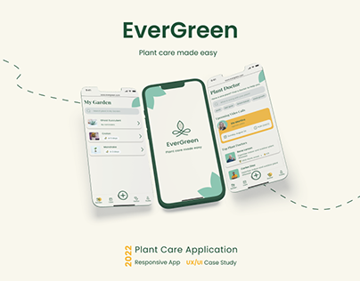 EverGreen - Plant Care App | UX UI Case Study