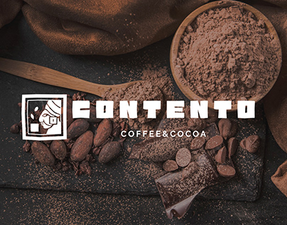 LOGO CONTENTO BRAND COFFEE AND COCOA