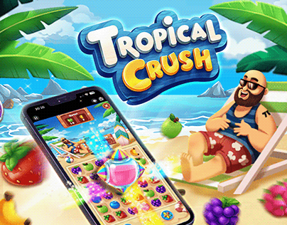 Tropical Crush - Game UI Match3