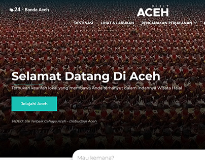 Web design for Visit Aceh Indonesia