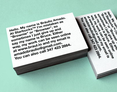 Business Card — 2012