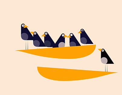 Emotions of Birds Illustration