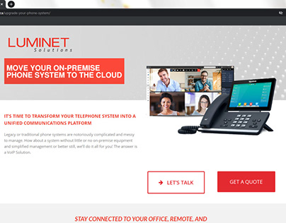 Luminet Solutions VoIP Upgrade Landing Page