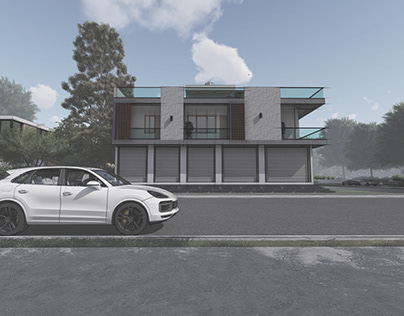 Project thumbnail - COMMERCIAL CUM RESIDENCE MODERN ELEVATION