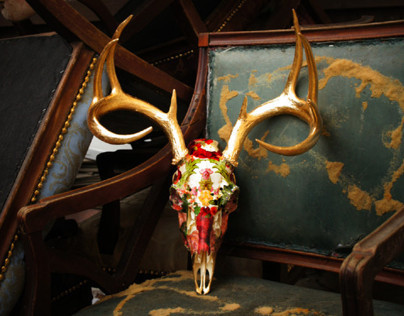 Botanica Genuine Deer Skull Sculpture