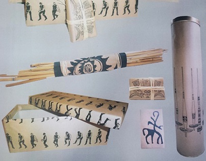 Packaging Design with folk art motifs